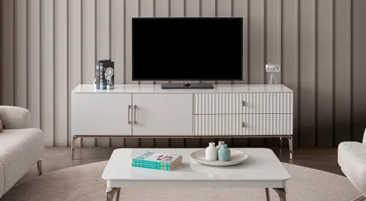 Product img 2, Bronz Metal Ayaklı Modern Tv Ünitesi